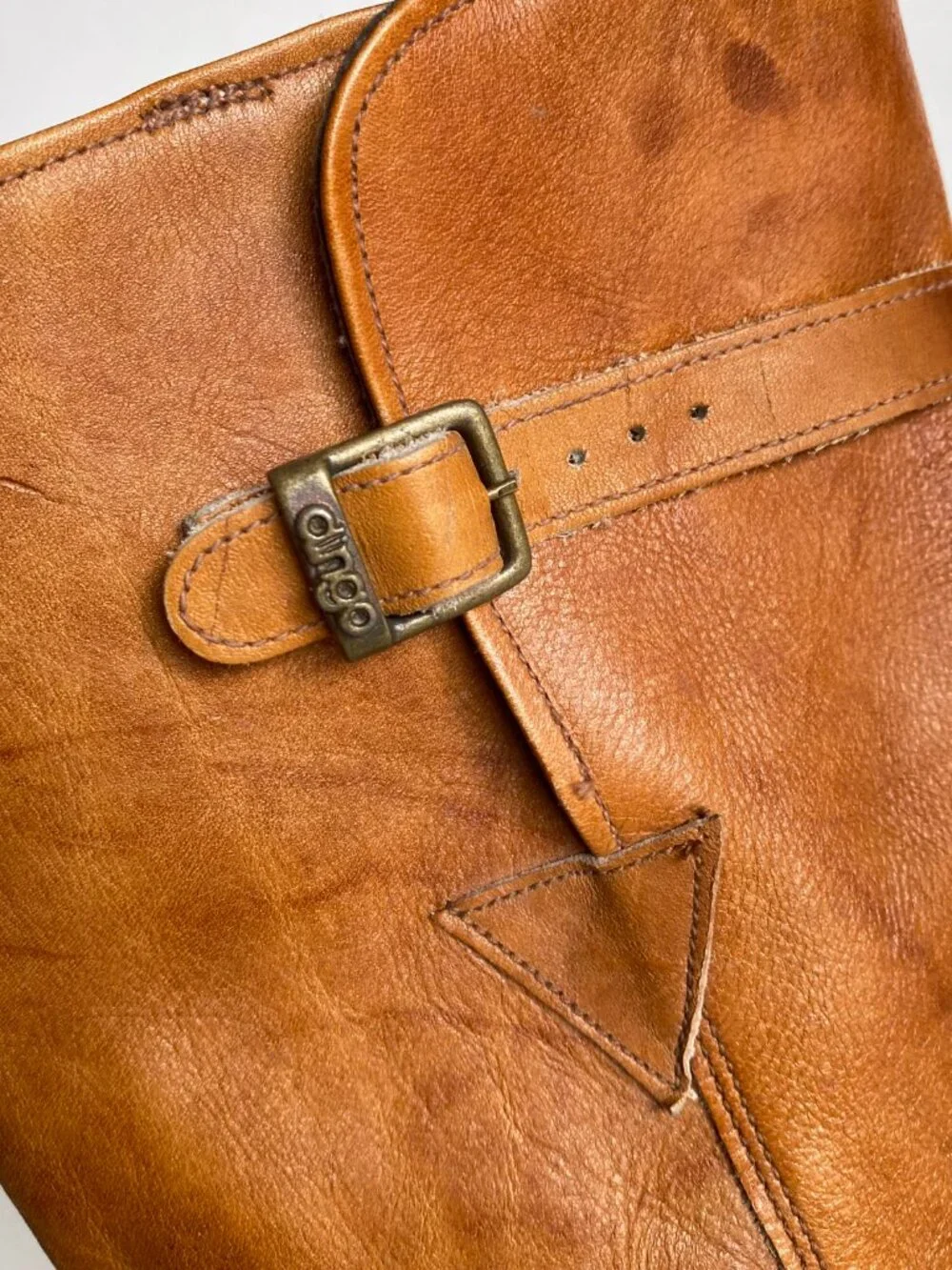 Vintage Dingo Brown Cognac Leather Insulted Boots Men's Size 10 - Picture 8 of 14